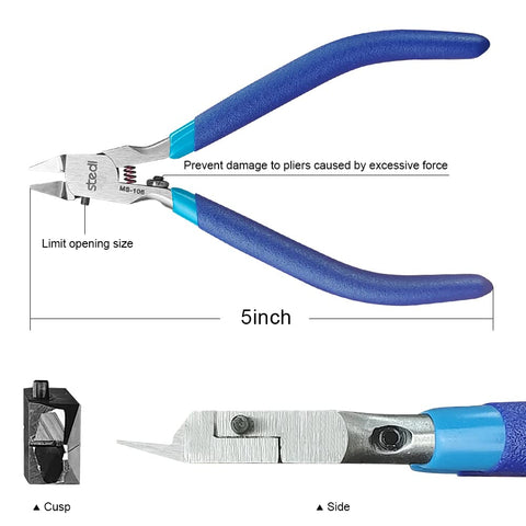 stedi 5-inch model nipper non-slip handle supports comfortable long use.