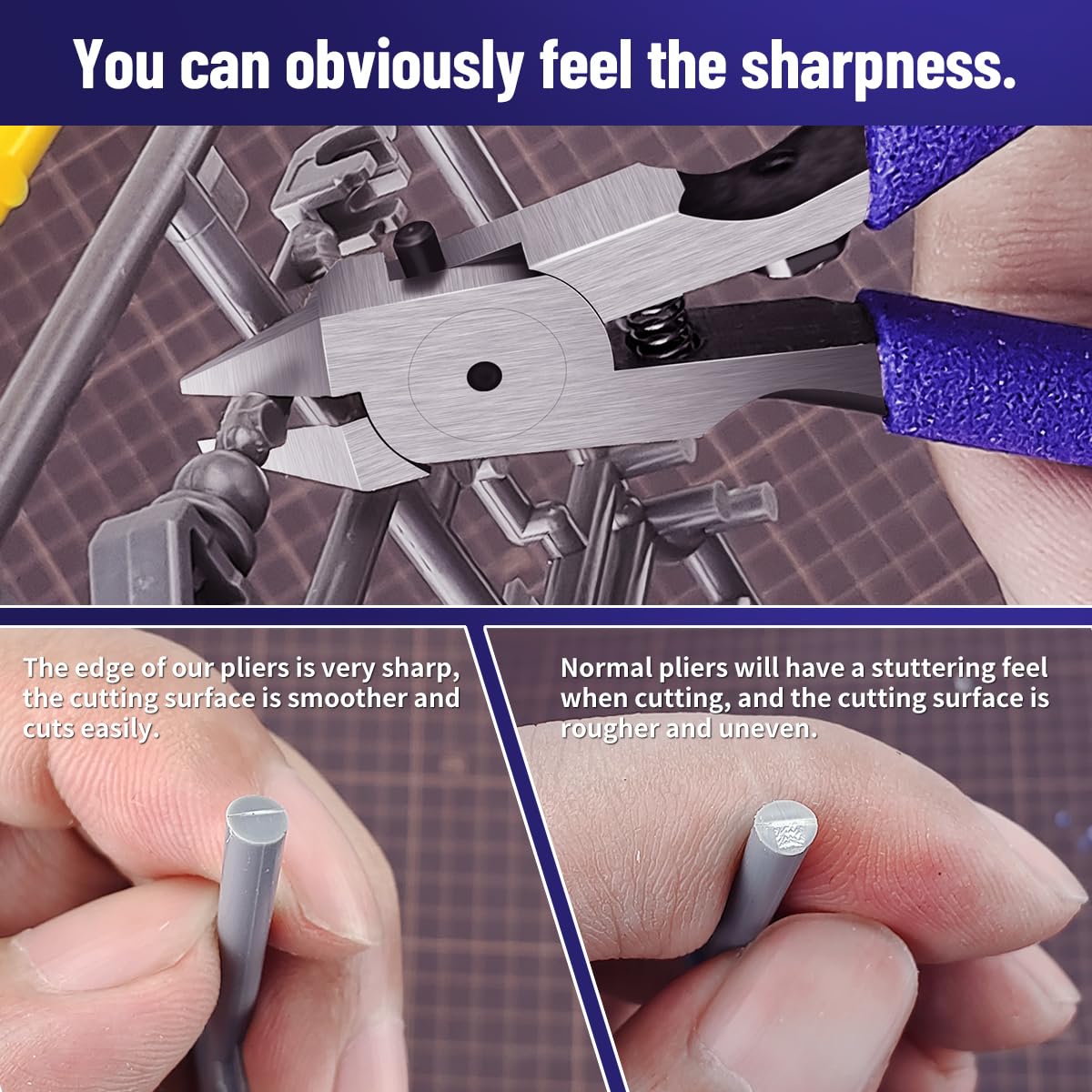 Stedi Model Nipper spring and limit latch for easy, controlled shearing.