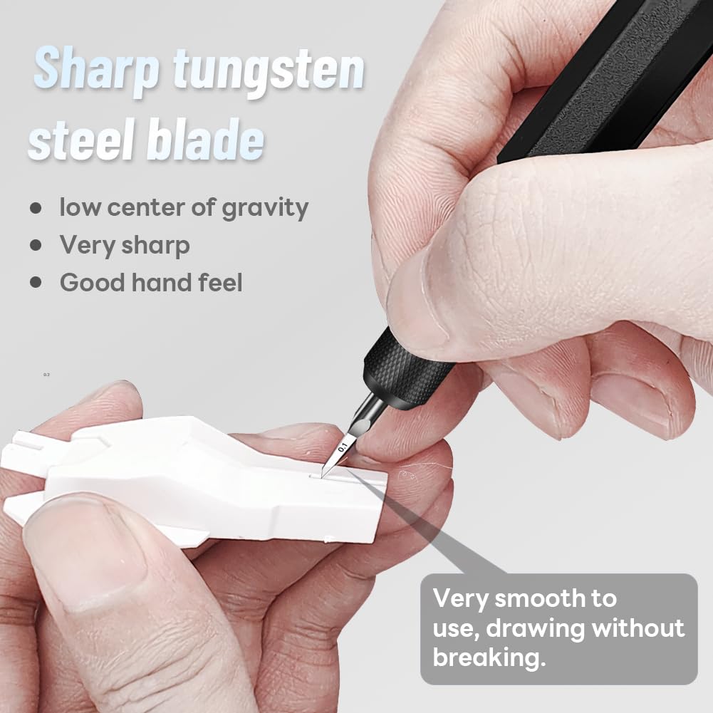 Stedi Model Scriber eight-sided handle reduces rolling during use.