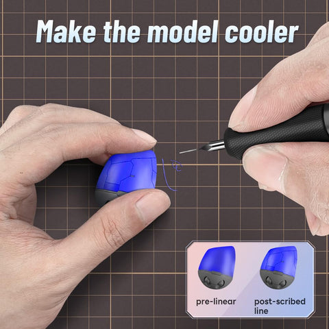Stedi Model Scriber protective cap keeps blade safe when stored.