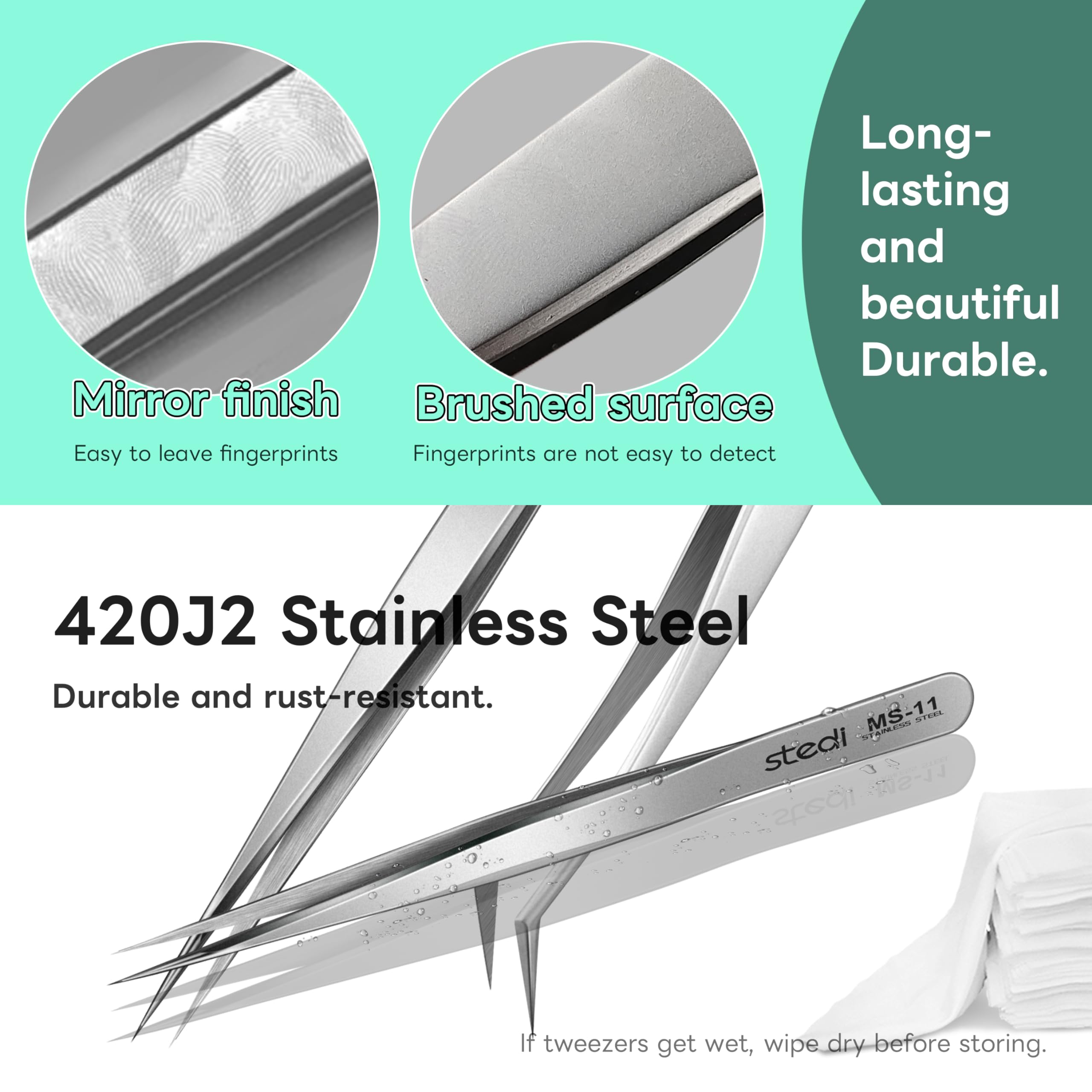 Stedi precision tweezers curved-tip ideal for delicate Gundam micro-parts.