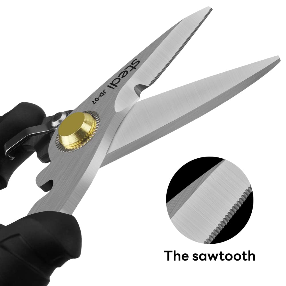 Stedi Scissors ergonomic soft-handle grip for comfortable long use.
