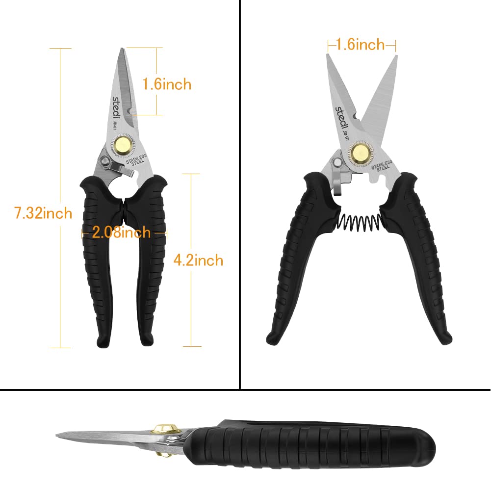 Stedi Scissors notch area demonstrates precise cutting and cable prep.