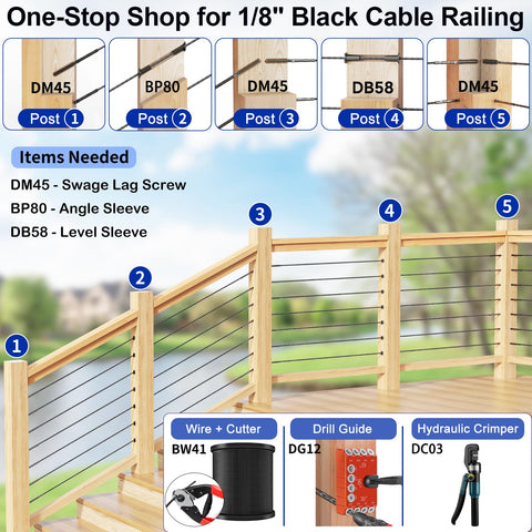 Lag screws for wood posts with 316 stainless steel durability