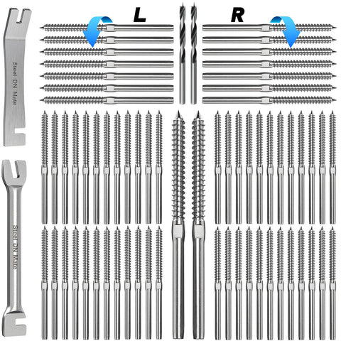 Steel DN Mate DM50 wrench included for faster deck railing installation.