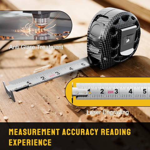 Steelite hollow design grip for comfortable one handed measuring