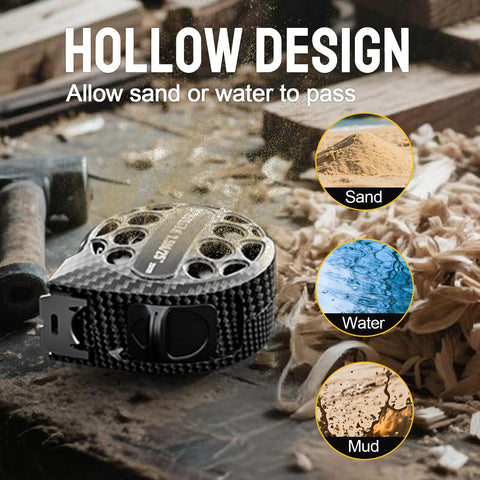Steelite lock button and reinforced hook protector for durable measurements