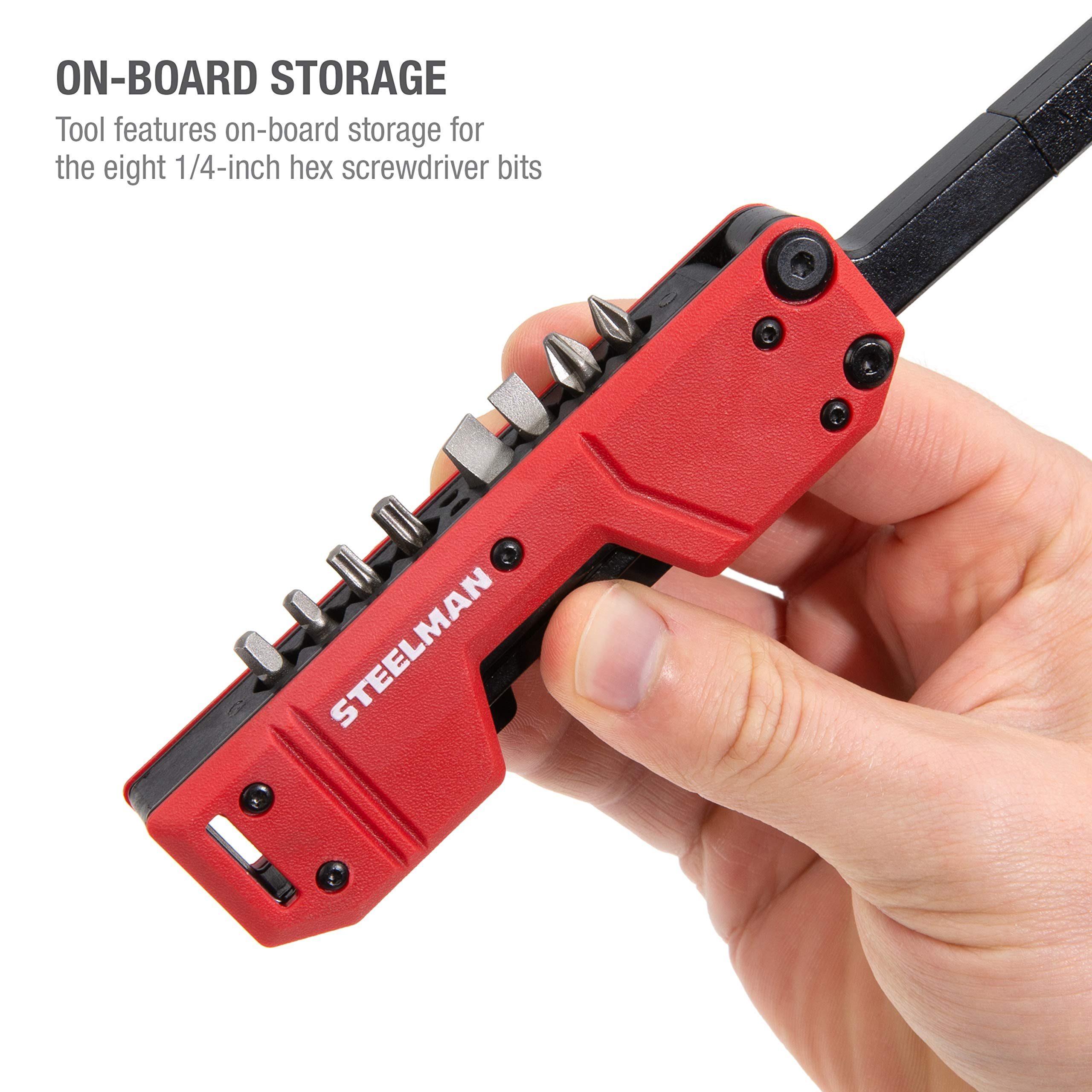 Steelman clip on both sides enables versatile pocket carry.