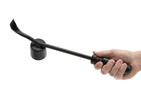 Steelman hubcap remover secure grip minimizes slips during wheel work.