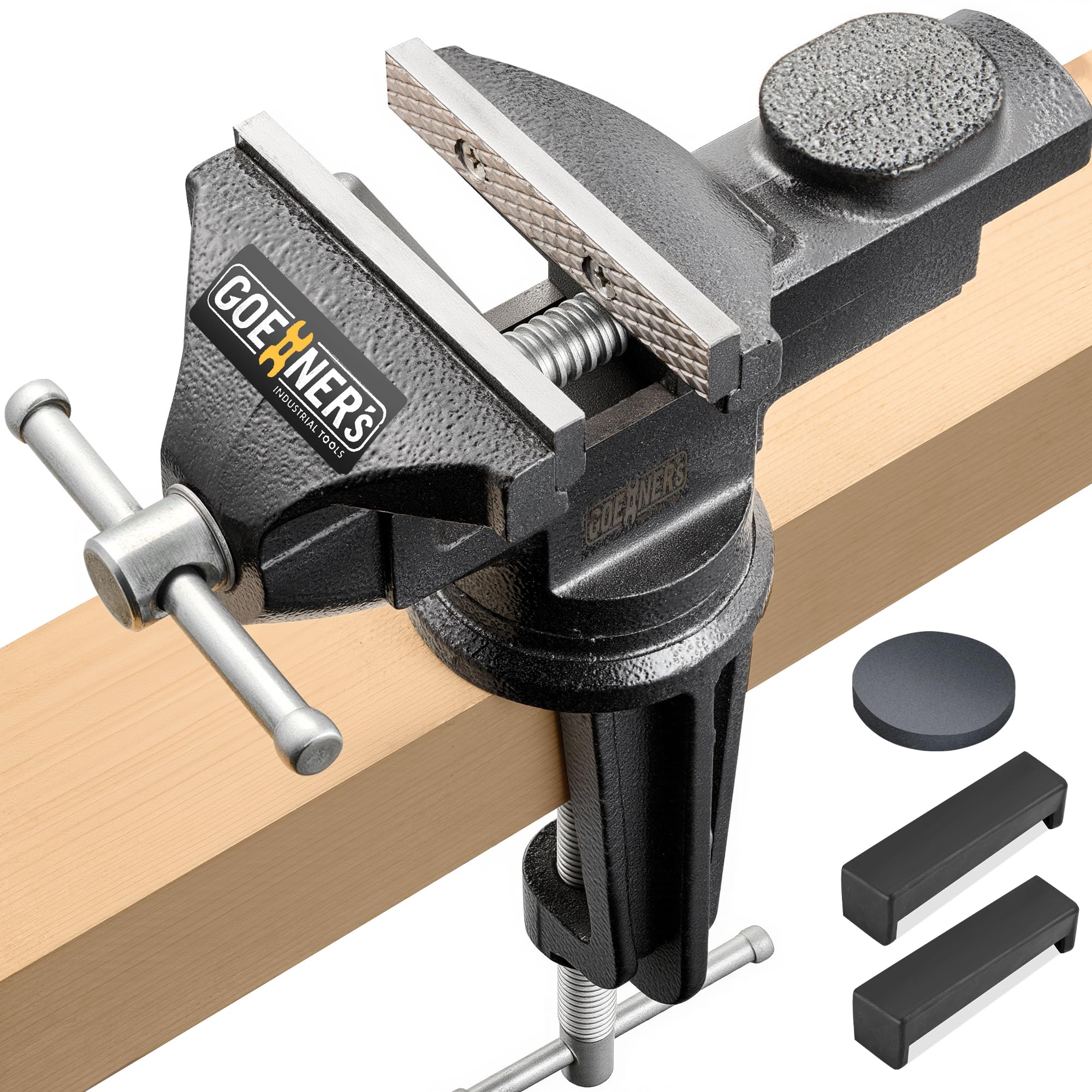 STEINBRUECKE table vise with 3.2-inch jaw for precise clamping