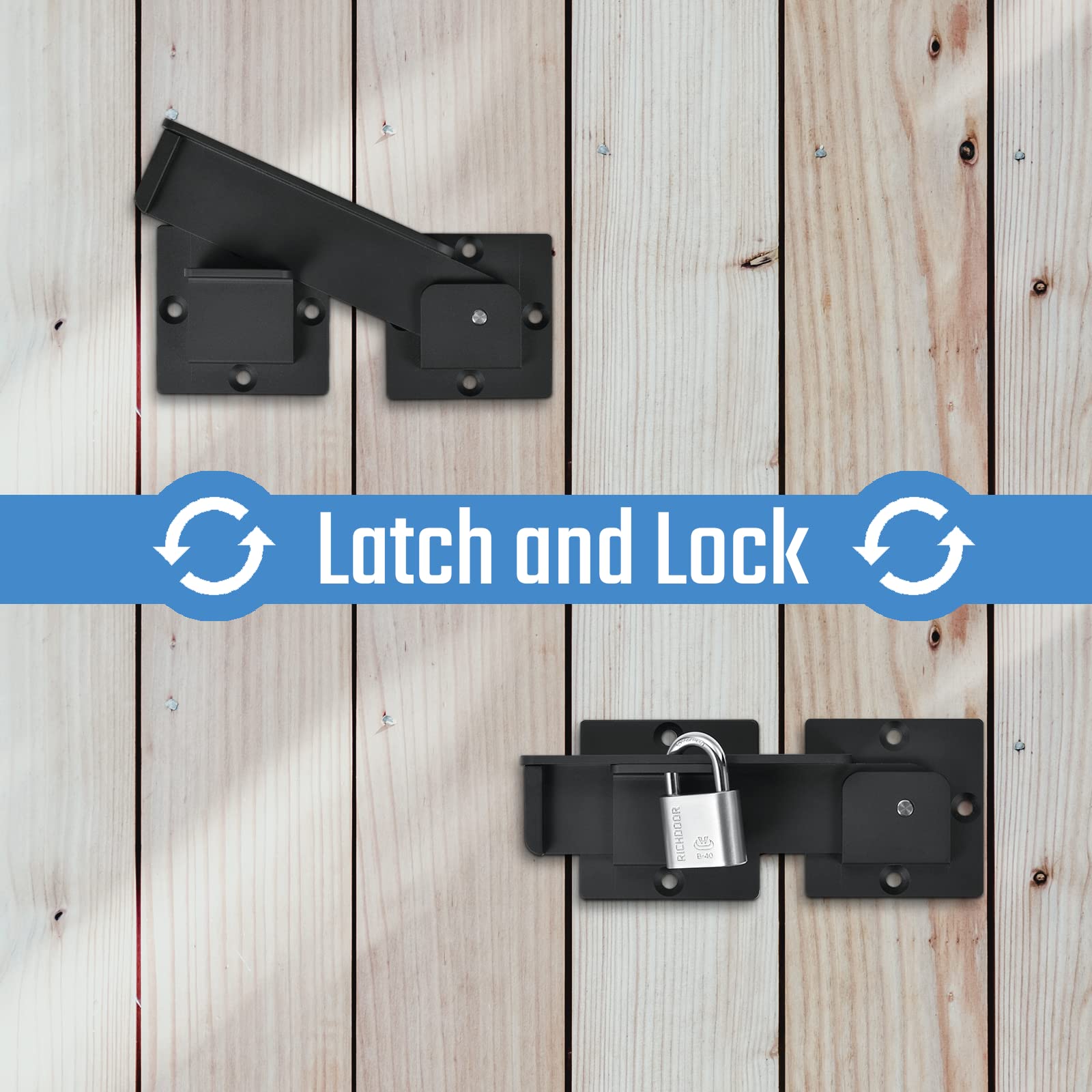 Steinwhale flip gate latch side profile; sturdy, slim design for gates