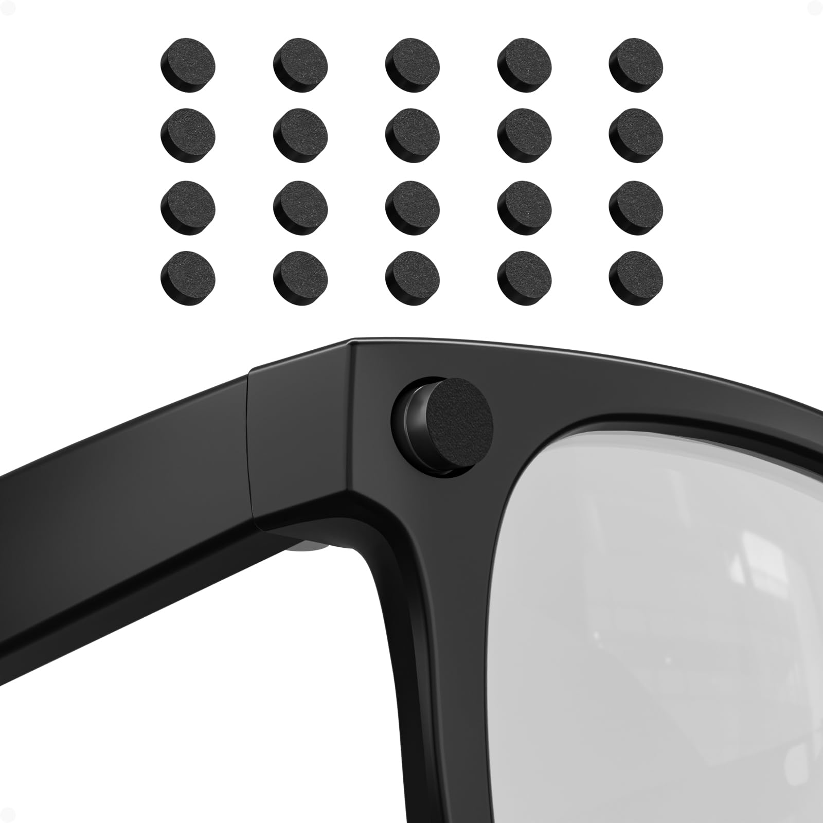 Steinwhale LED blocking sticker on Ray-Ban Wayfarer lens for discreet privacy.