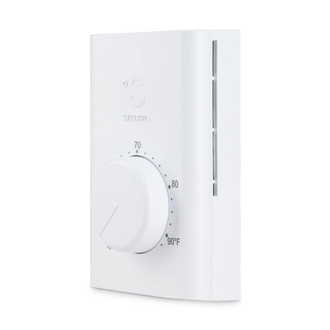 Stelpro SWT2F adjustable dial emphasizes precise 50–90°F control for comfortable spaces.