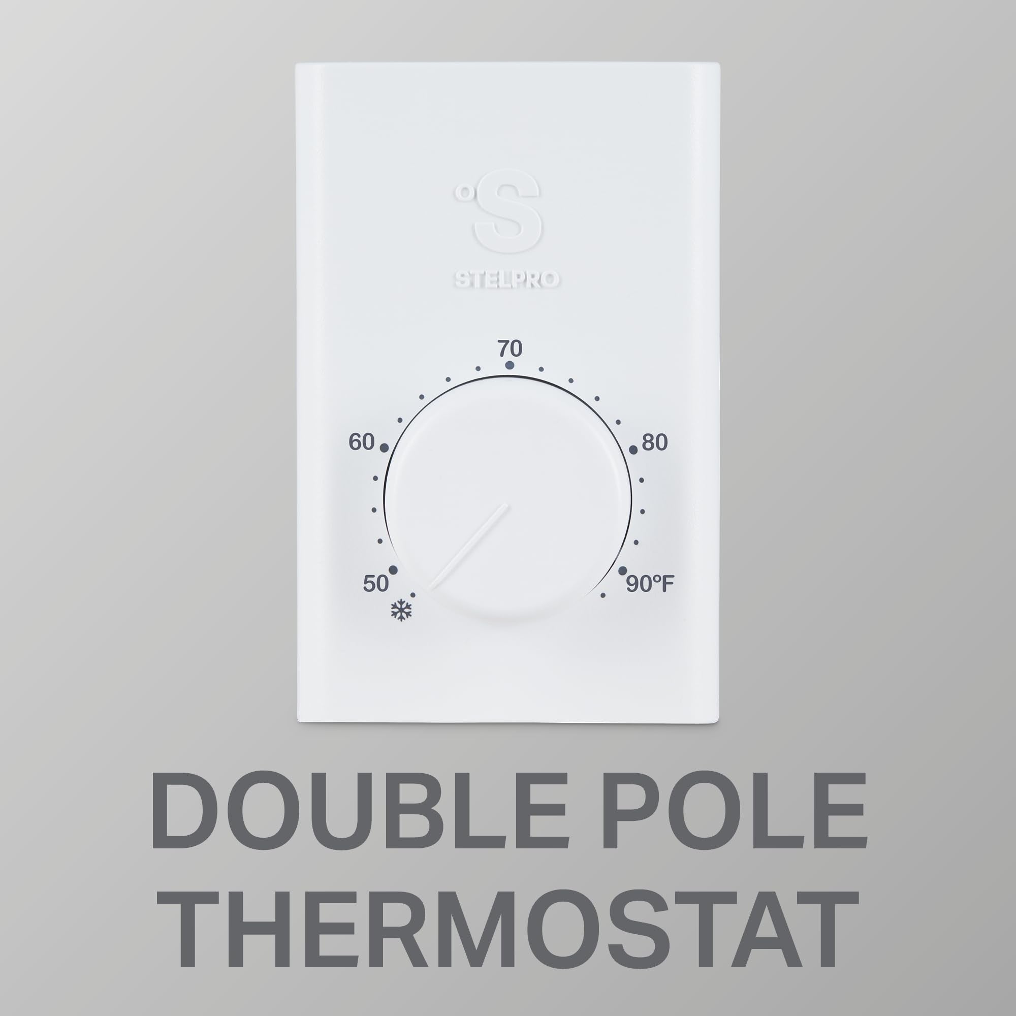 Stelpro SWT2F in-wall mount demonstrates seamless integration with standard 2x4 boxes.