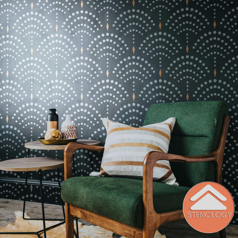 STENCILOGY KARASU XL wall application suitable for walls and decor projects
