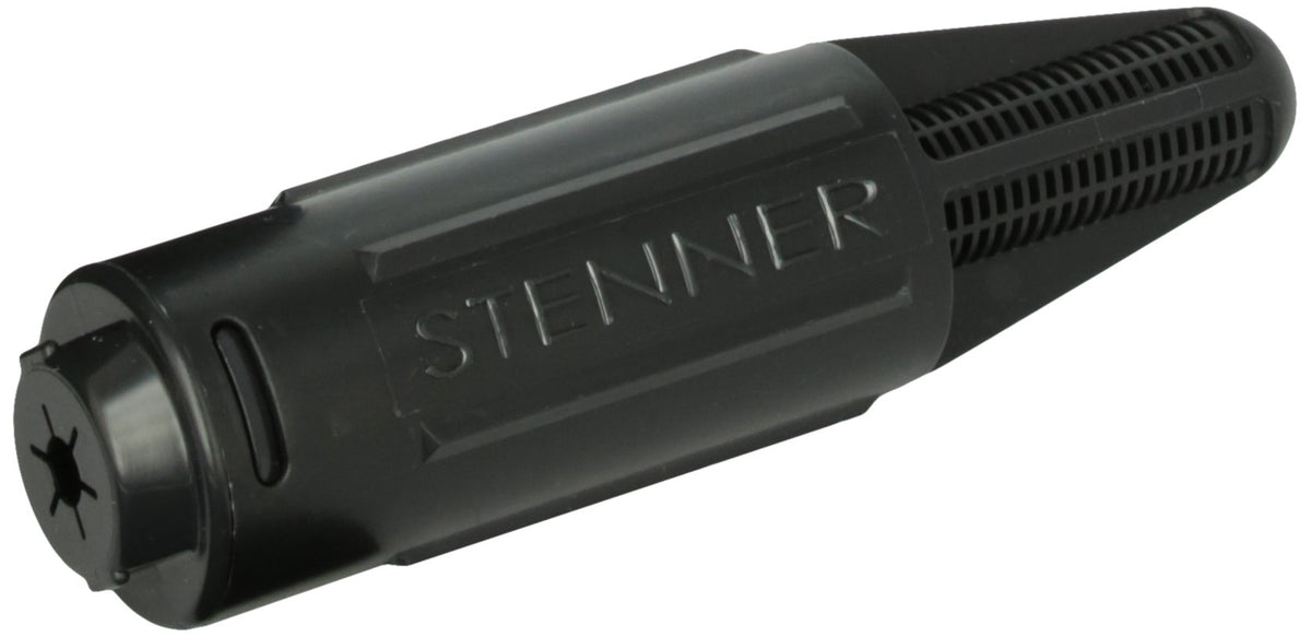 Stenner ST114 suction line strainer for 1/4-inch line protects pumps from debris.