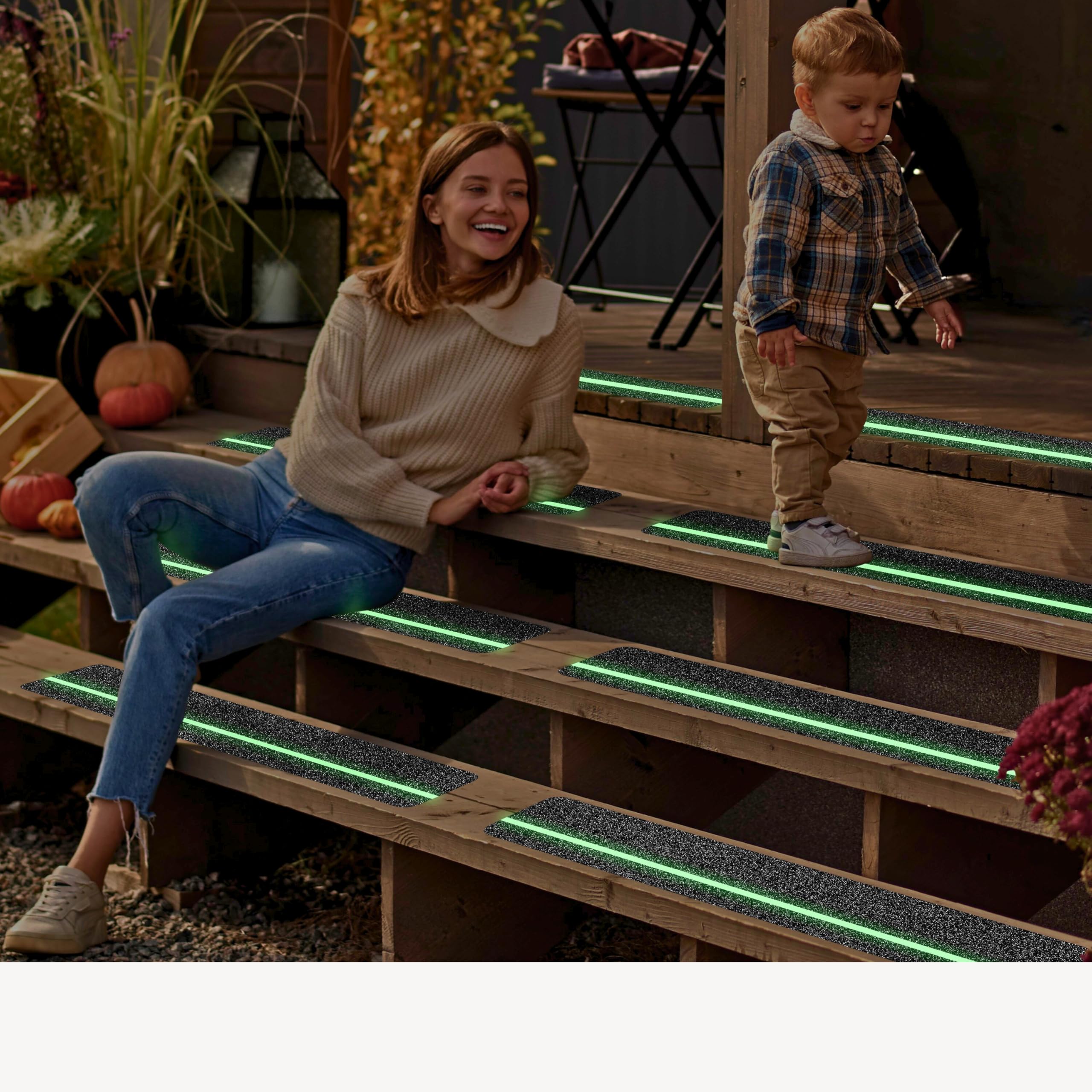StepCore anti-skid stair strips resist wear on wood, concrete, and metal surfaces