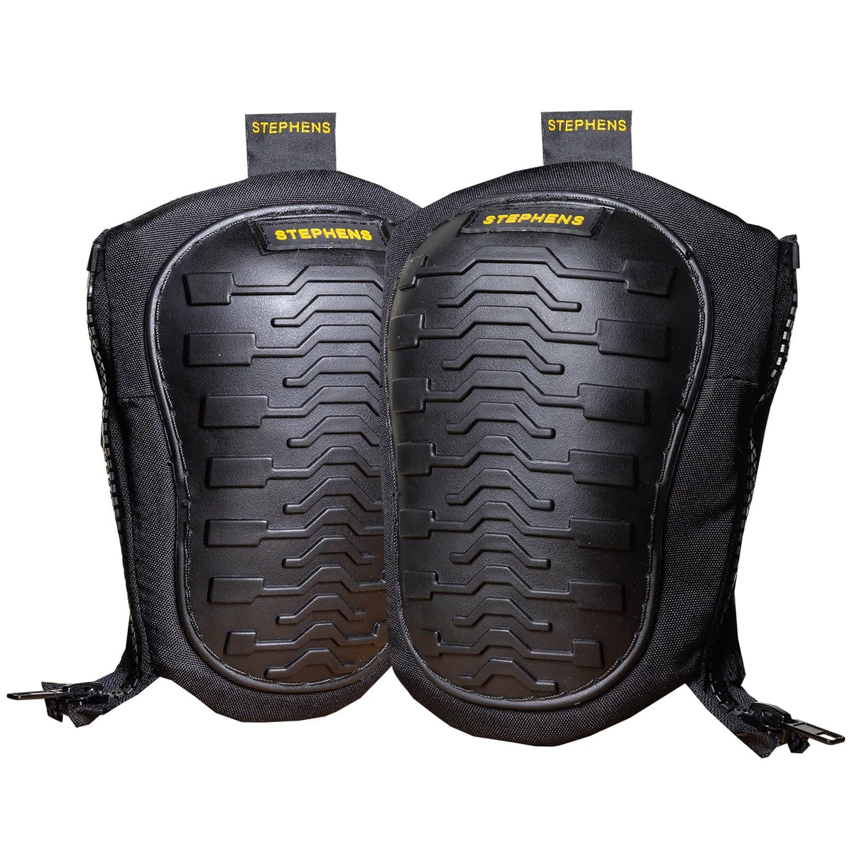 Stephens strapless knee pad close-up shows soft cap cushioning for comfort.