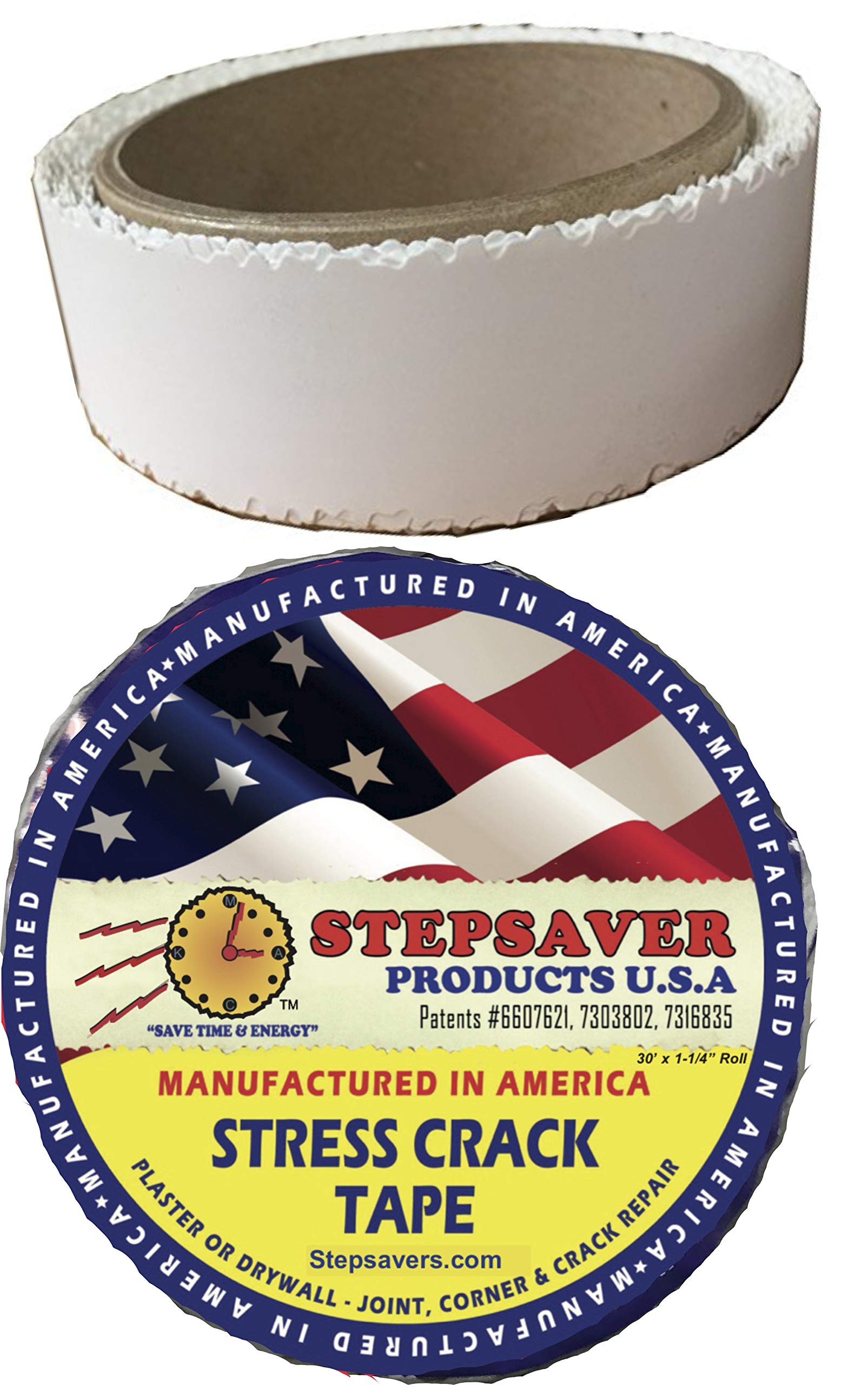 Stepsaver self-adhesive stress crack tape roll for fast, paint-ready repairs.