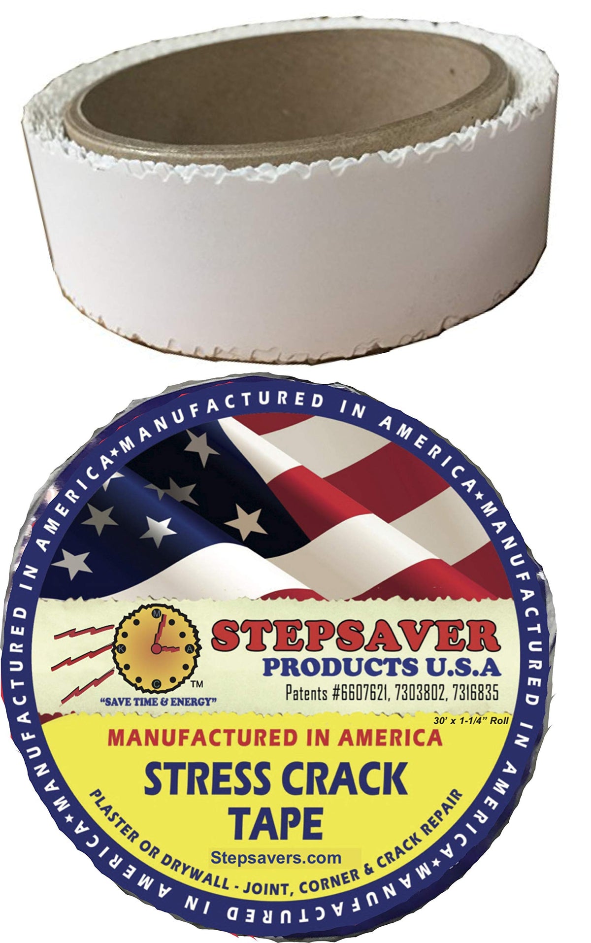 Stepsaver self-adhesive stress crack tape roll for fast, paint-ready repairs.