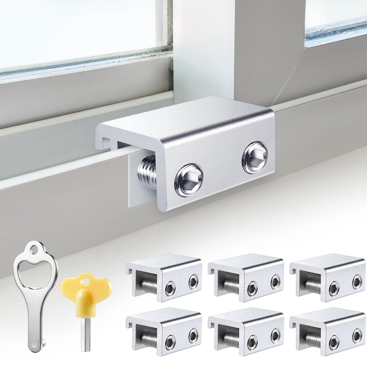 STERGDE sliding window locks packaging demonstrates quick-install security.
