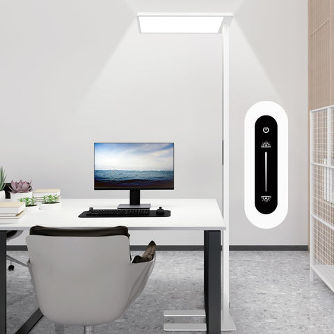 STERREN 120W LED floor lamp front view with bright, even illumination for reading