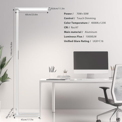 STERREN 120W LED floor lamp in piano room suits practice sessions with clear light