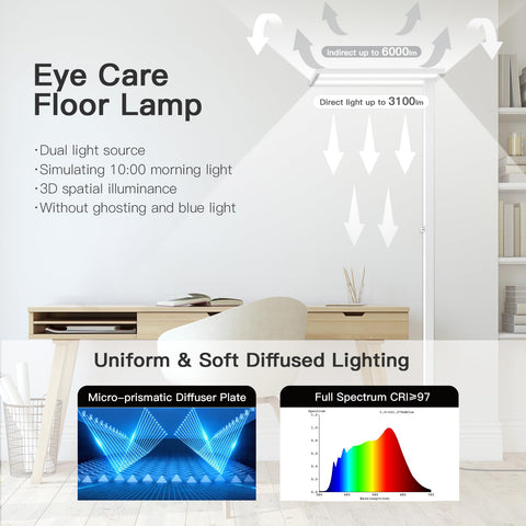 STERREN 76-inch downward-light focuses glow on the desk for focused tasks.