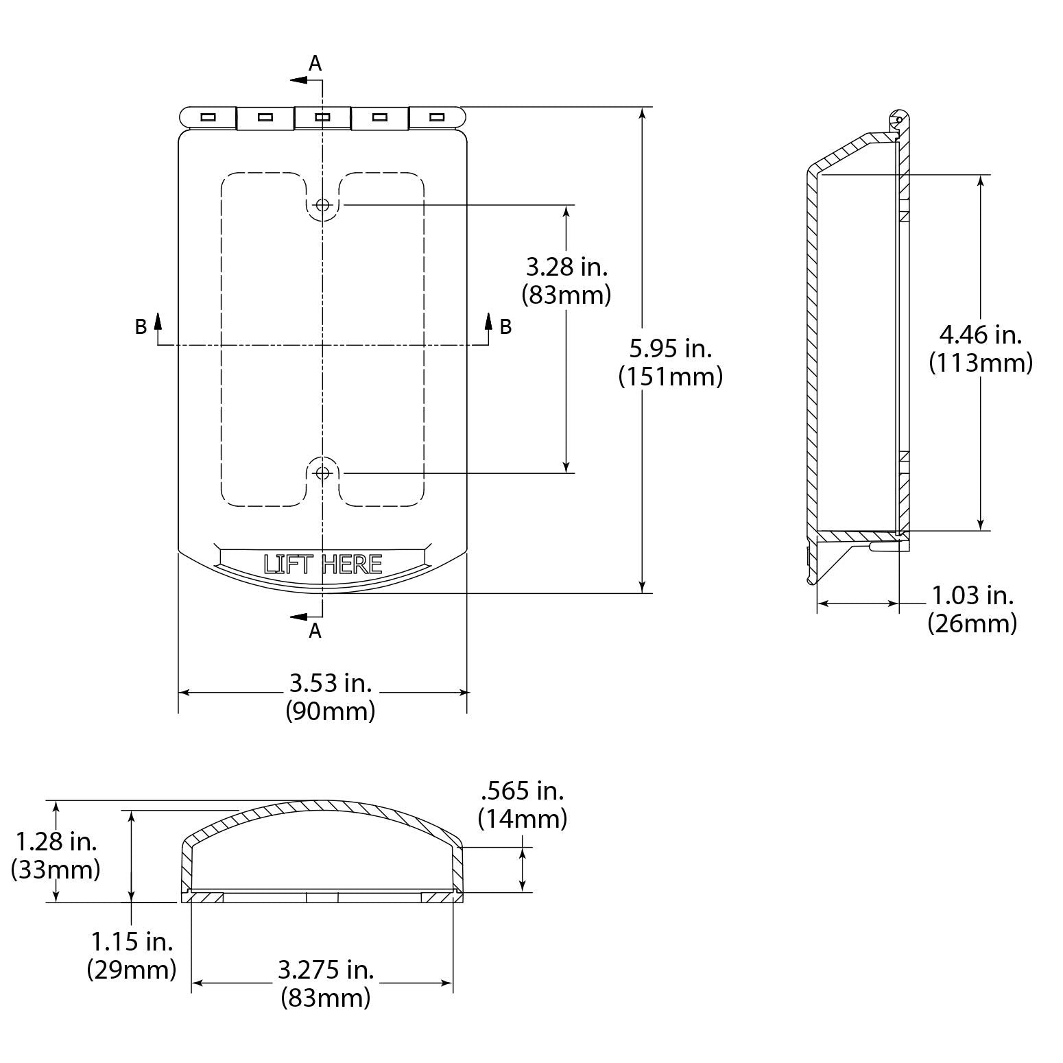 STI-6519 polycarbonate material close-up shows durable protection