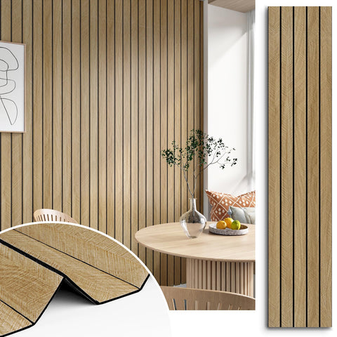 STICKEEP 3D textured brown wood panels for walls add depth and reduce echo