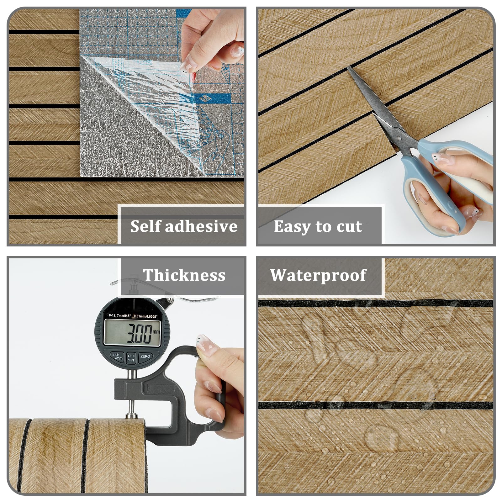 STICKEEP panels resist scratches and abrasion in busy rooms