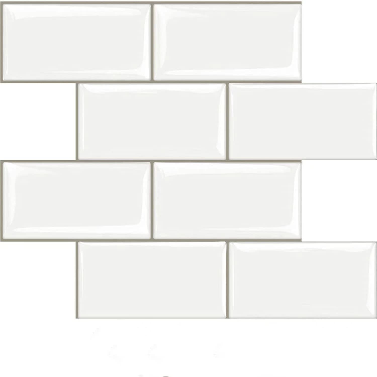 STICKGOO 10-sheet subway tile pack ready for quick kitchen or bathroom backsplash.