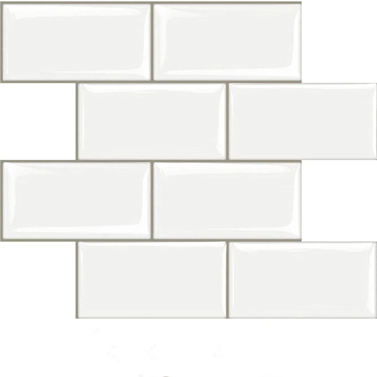 STICKGOO 10-sheet subway tile pack ready for quick kitchen or bathroom backsplash.
