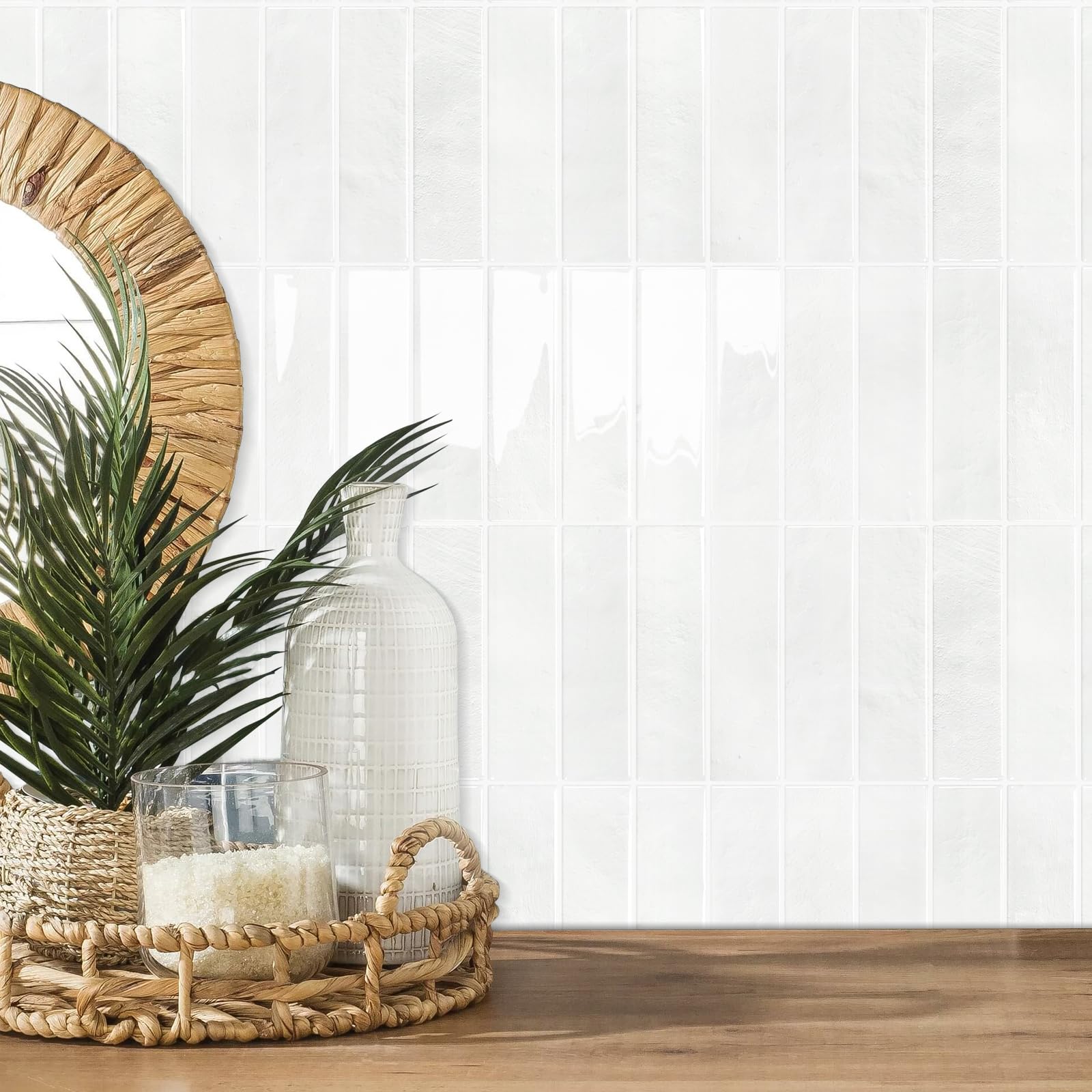STICKGOO 3X stronger adhesive backing secures tiles on walls.