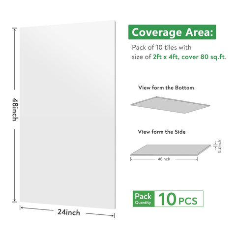 Stickgoo tile pack of ten enables quick ceiling updates.