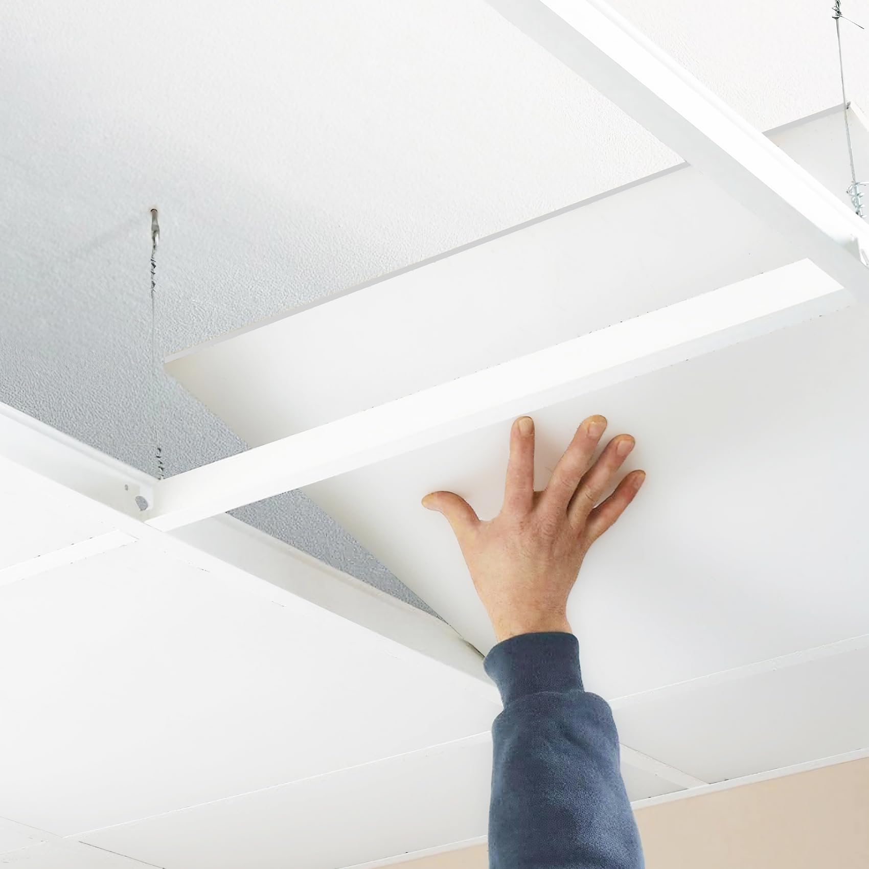 StickGOO tile suitable for residential and commercial ceilings