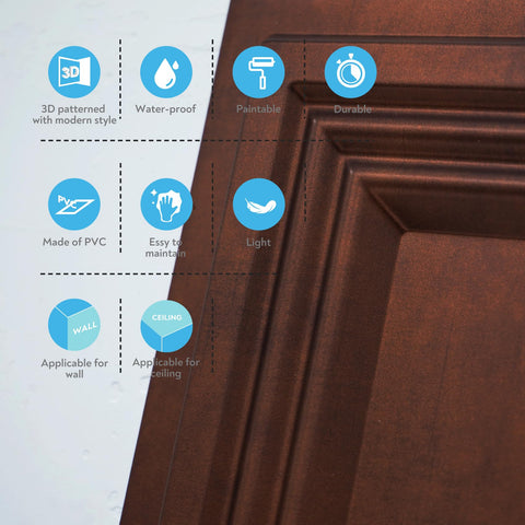 STICKGOO commercial and residential use antique copper ceiling tile 24x24