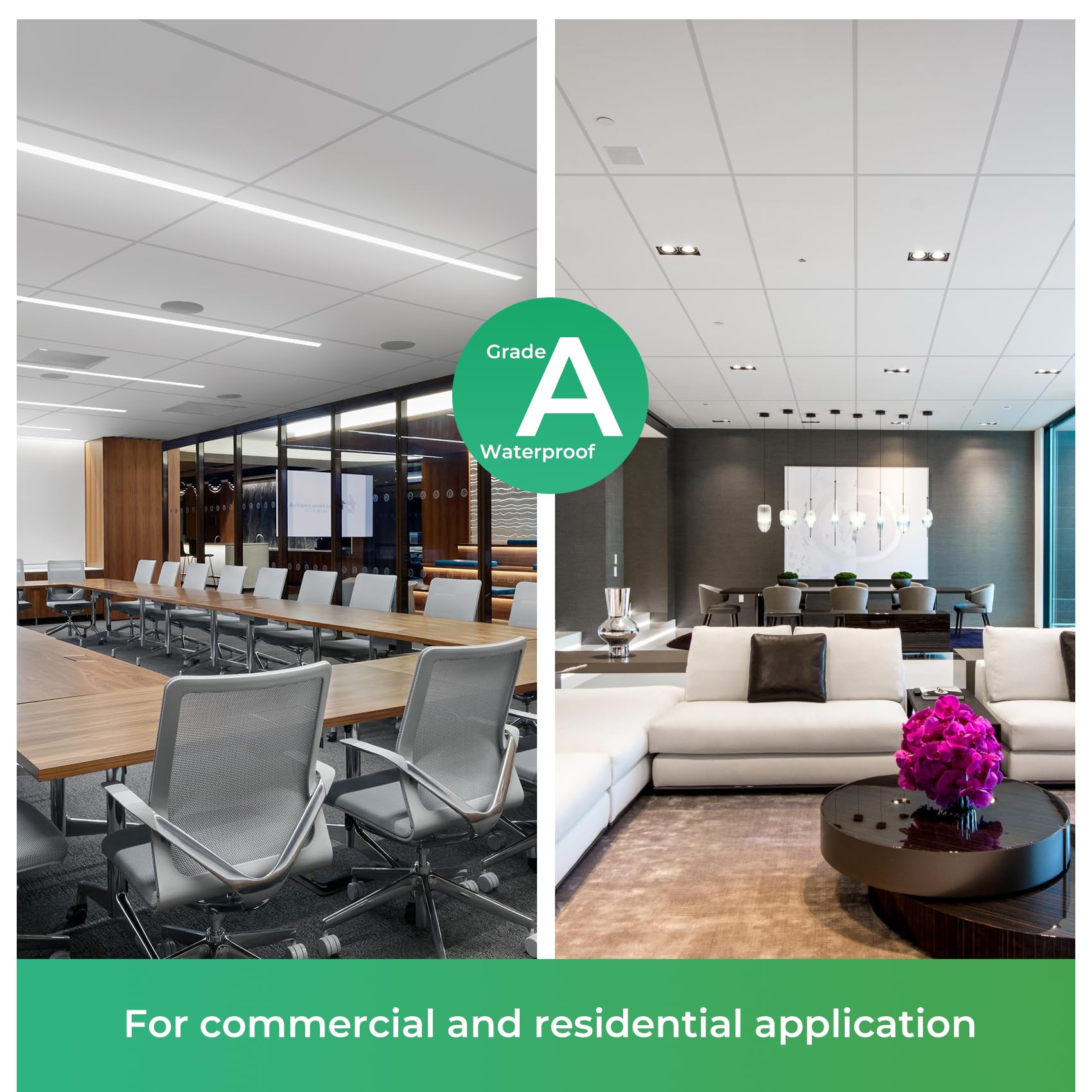 Stickgoo fire-rated, waterproof tiles suit busy commercial and residential spaces.