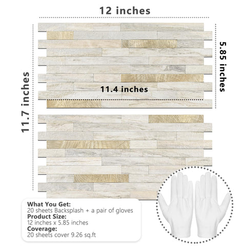 STICKGOO Gloves included with the tile kit for safe, comfortable project completion.