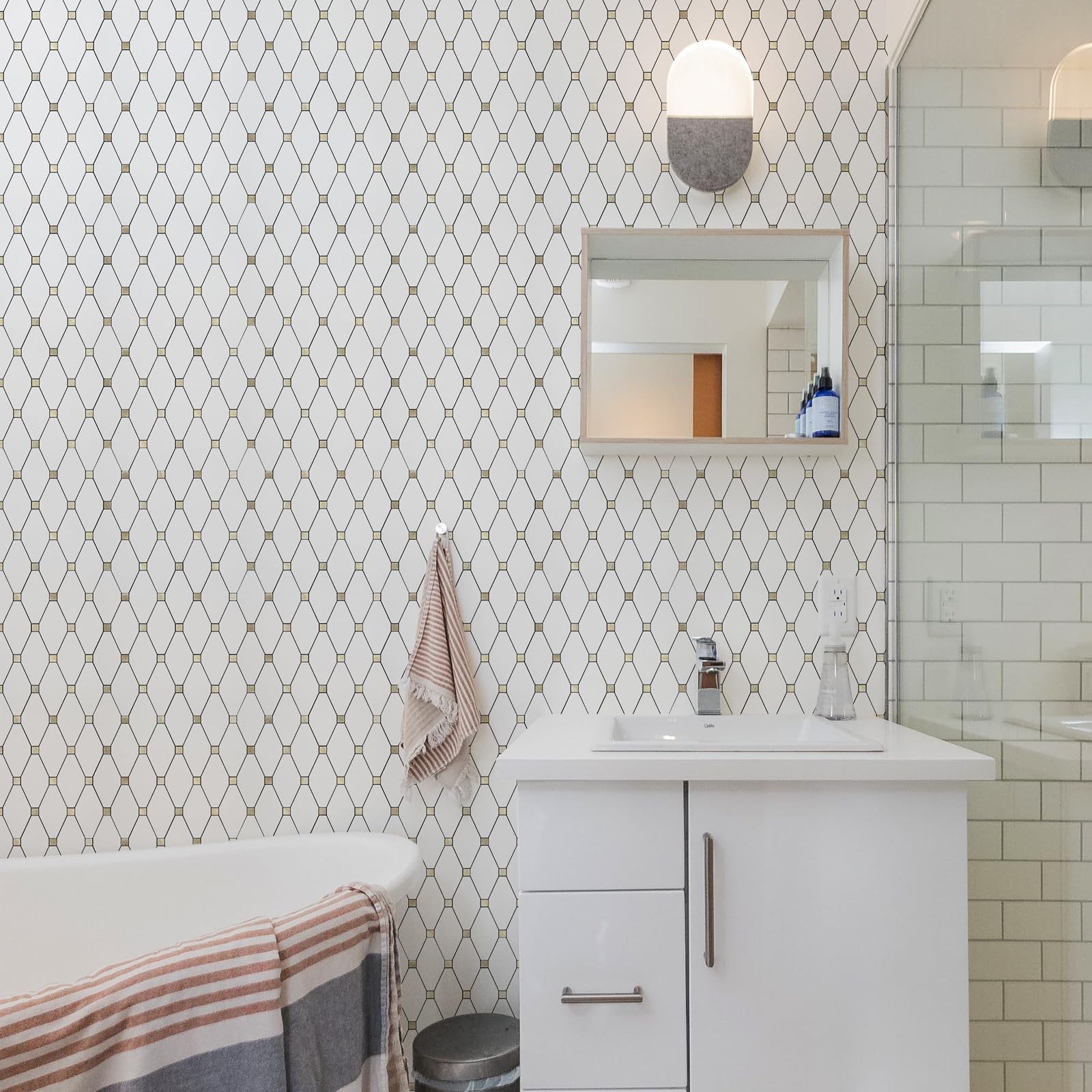 STICKGOO heat-resistant backing ensures durable kitchen finishes over time.