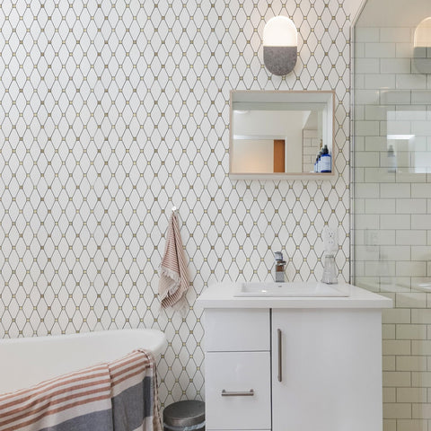 STICKGOO heat-resistant backing ensures durable kitchen finishes over time.