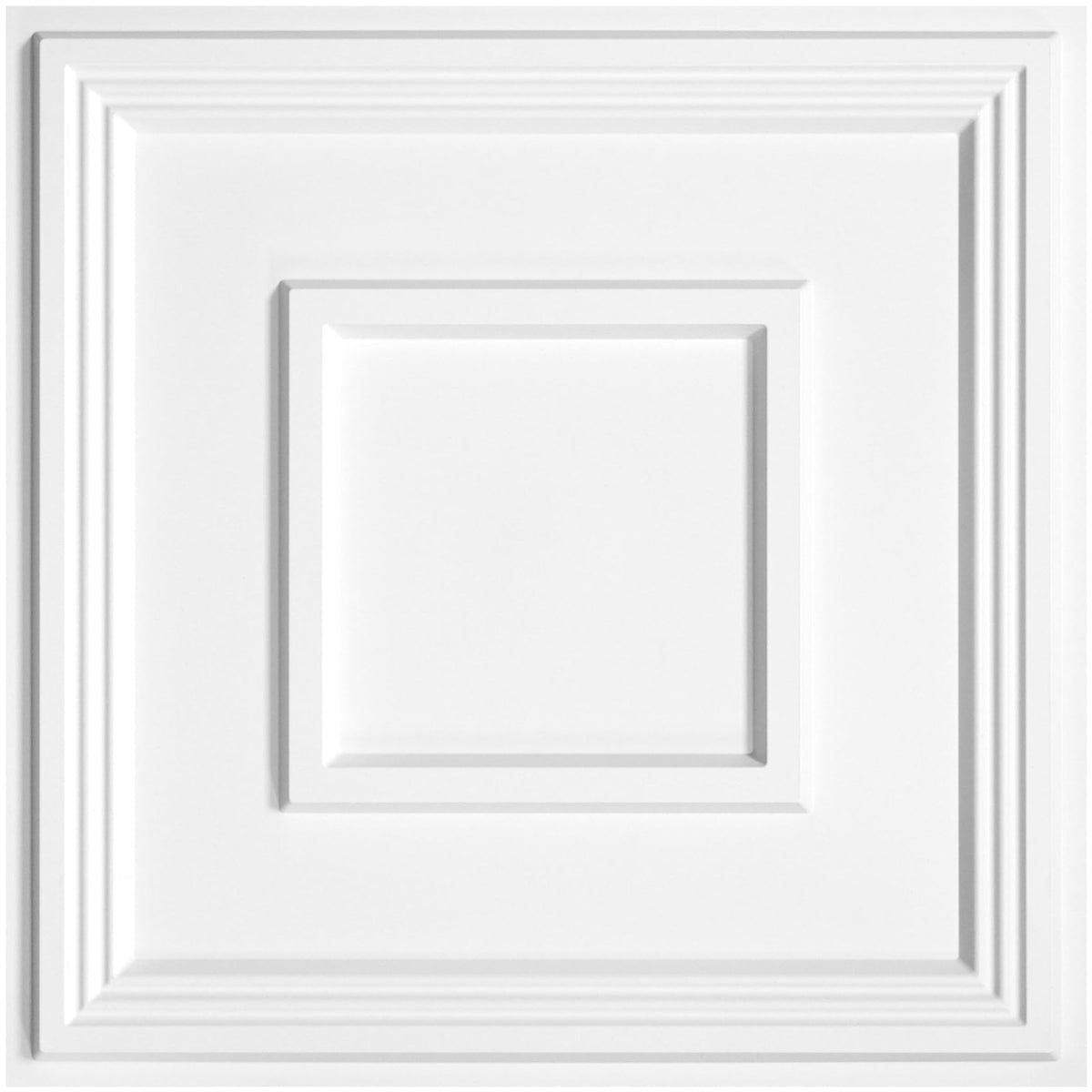 STICKGOO PVC ceiling tile 24x24 inch with white finish for easy glue‑up installation