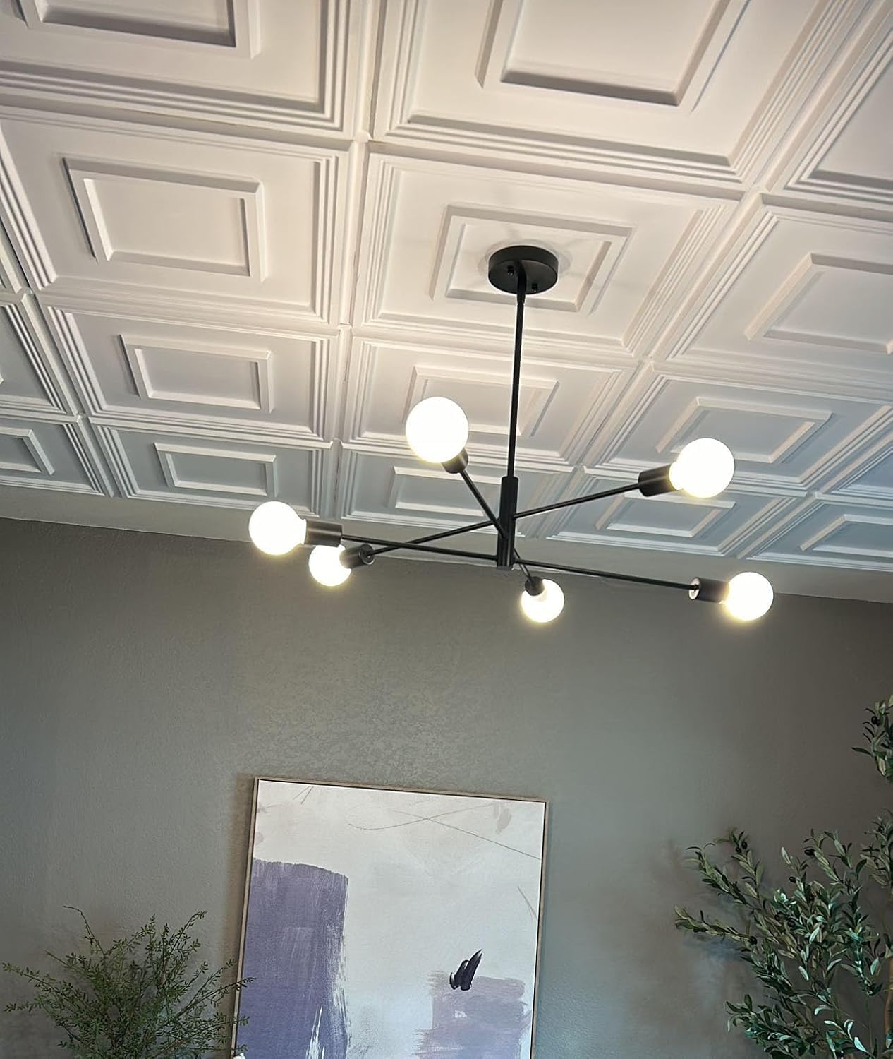 Waterproof PVC material resists cracking, helping ceilings stay fresh over time