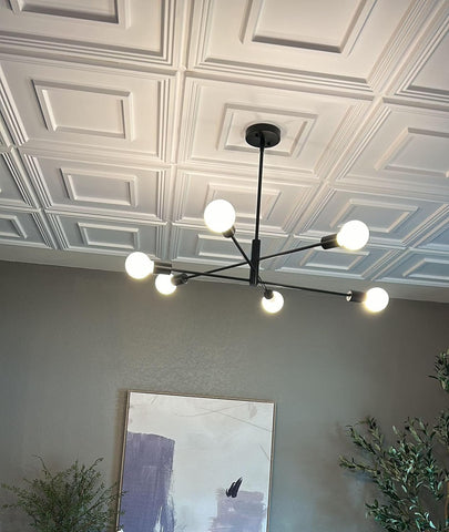 Waterproof PVC material resists cracking, helping ceilings stay fresh over time