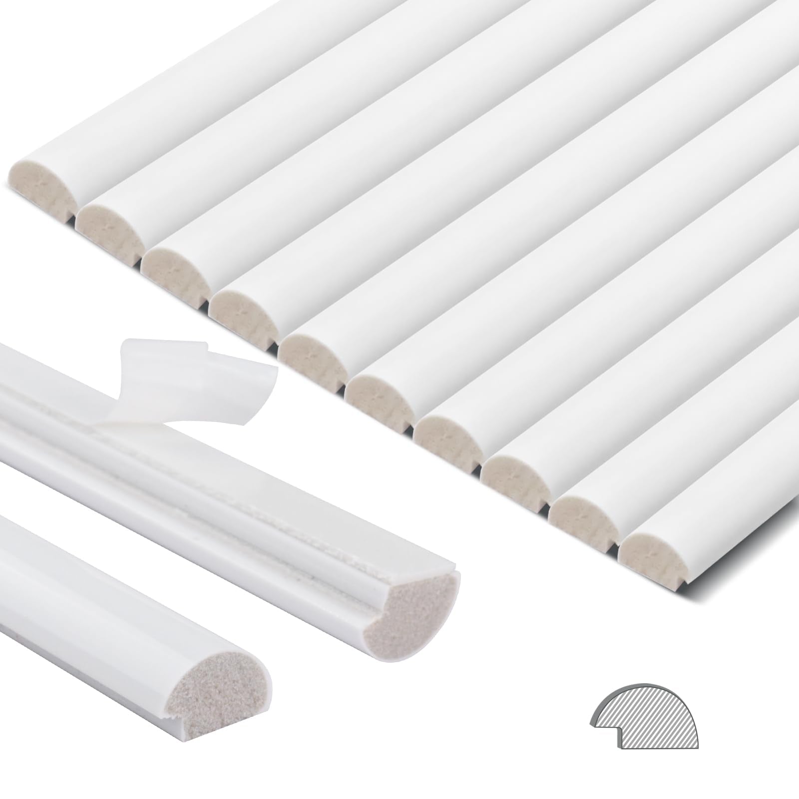 STICKGOO tile edge trim with groove design for a seamless edge.