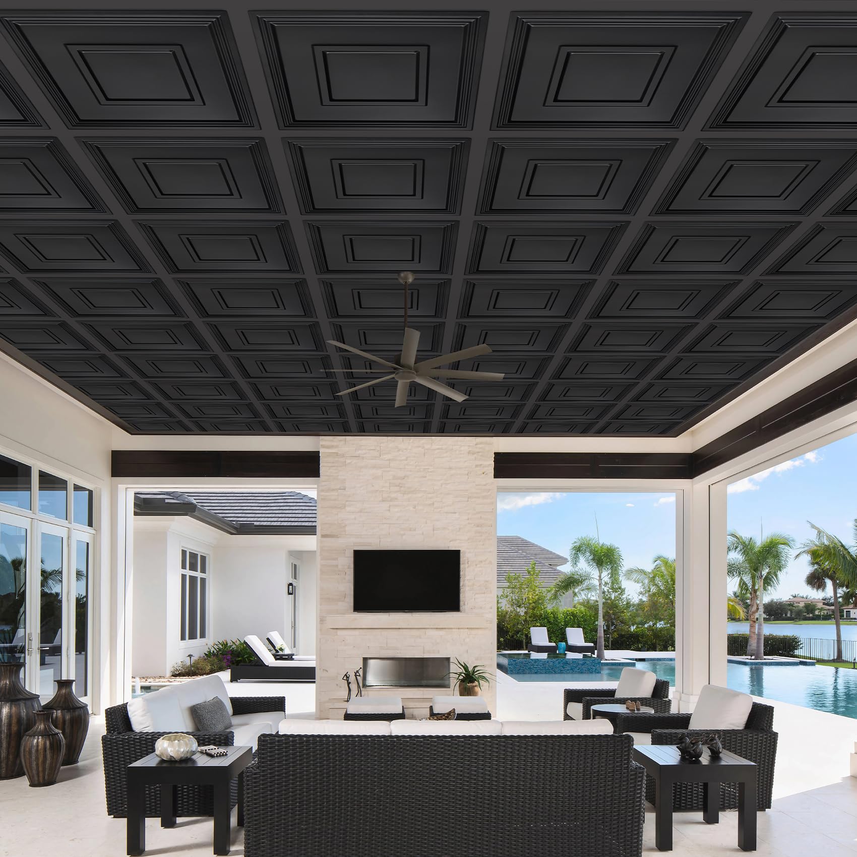 STICKGOO versatile tiles elevate interiors with texture.
