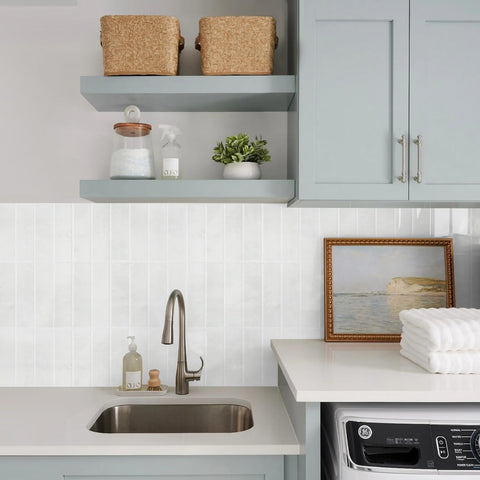 STICKGOO waterproof and heat resistant backsplash for kitchens and baths.
