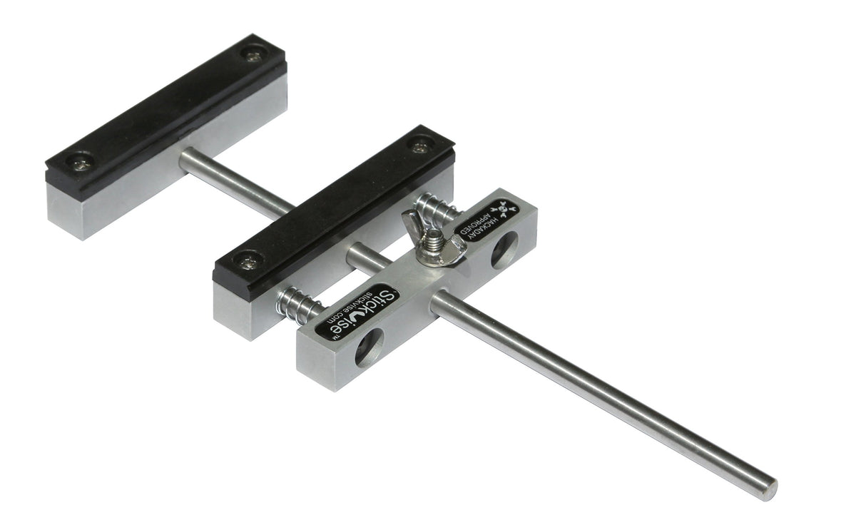 Stickvise PCB Vise with nylon jaws holds boards flat for stable soldering