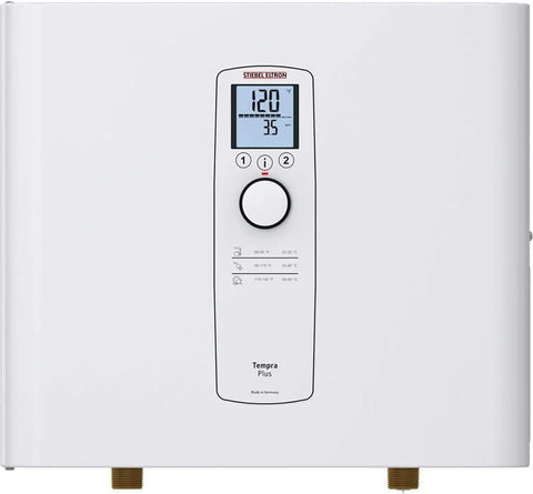 Stiebel Eltron Tempra 29 Plus front view shows compact vent-free design for small spaces