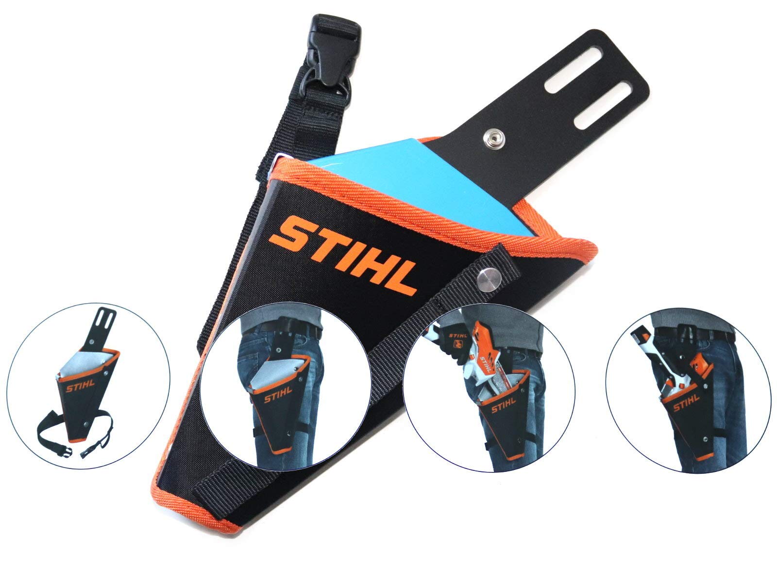 Stihl GTA 26 holster reinforced back wall and thigh strap for stability